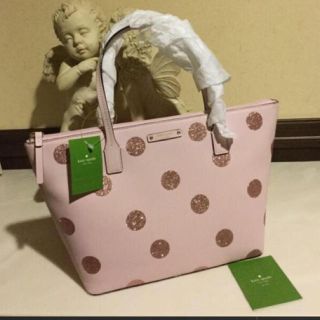 ケイトスペードニューヨーク(kate spade new york)の新品☆kate spade☆ キラキラグリッタードット柄トートバッグ☆ 綺麗❣️(トートバッグ)