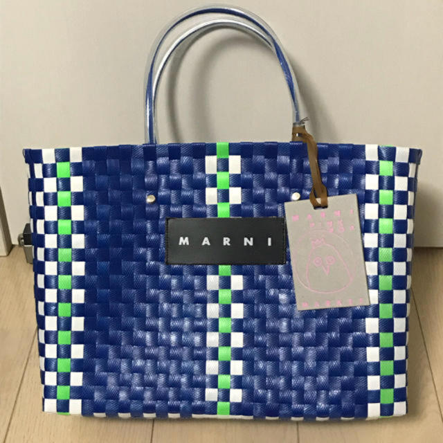 【新品】マルニカフェ ピクニックバッグ ブルー MARNI