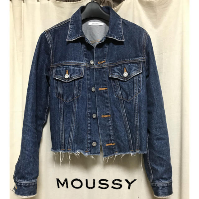 moussy(マウジー)の デニム ジャケット 💙 ダメージ Gジャン マウジー  レディースのジャケット/アウター(Gジャン/デニムジャケット)の商品写真
