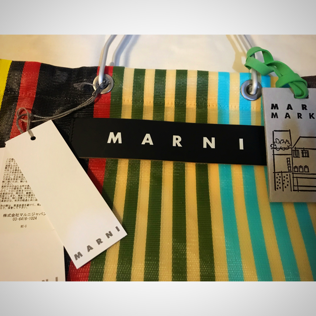 Marni(マルニ)の折り畳まず発送💨MARNI マルシェバッグ✨ ハンドメイドのファッション小物(バッグ)の商品写真