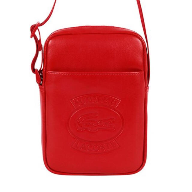 2021年ファッション福袋 supreme lacoste ショルダー バッグ 赤 ショルダーバッグ