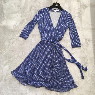 ダイアンフォンファステンバーグ(DIANE von FURSTENBERG)のDVF size2 セレブ愛用フレアワンピース★送料込(ミニワンピース)