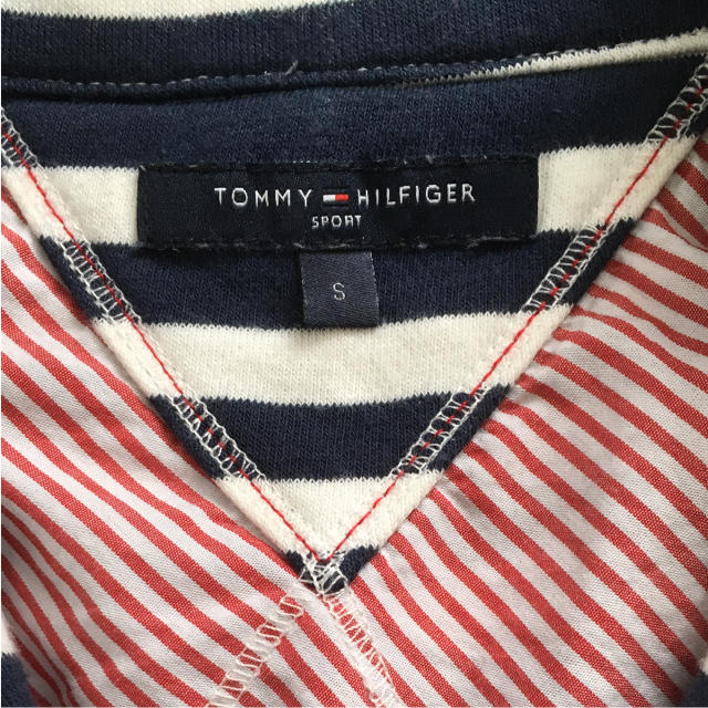 TOMMY HILFIGER(トミーヒルフィガー)のTOMMY HILFIGER ジャケット ブレザー 綿 S ボーダー トミー レディースのジャケット/アウター(テーラードジャケット)の商品写真