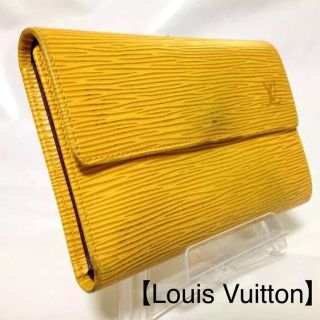 ルイヴィトン(LOUIS VUITTON)の83 ヴィトン エピ イエロー 2つ折財布 【パスケース付】(財布)