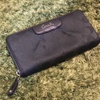 コーチ(COACH)のCOACH 長財布 ラウンドファスナー シグネチャー まぁまぁ綺麗！ レディース(財布)