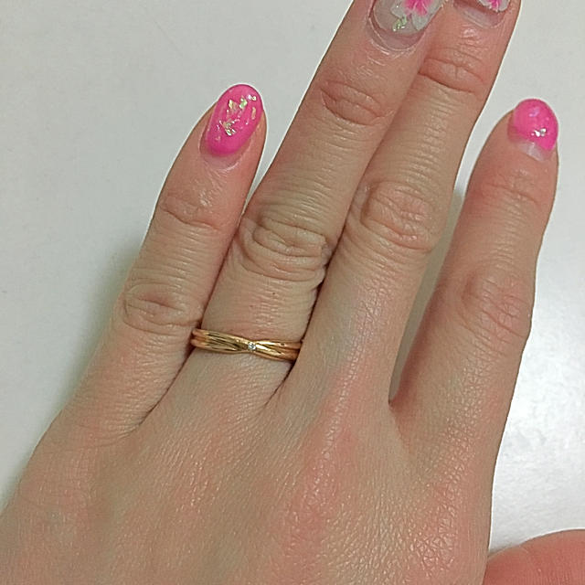 ピンクゴールド18k 指輪 レディースのアクセサリー(リング(指輪))の商品写真