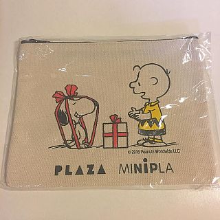 スヌーピー(SNOOPY)の★新品★PLAZA x SNOOPY コラボ オリジナル ポーチ(ポーチ)