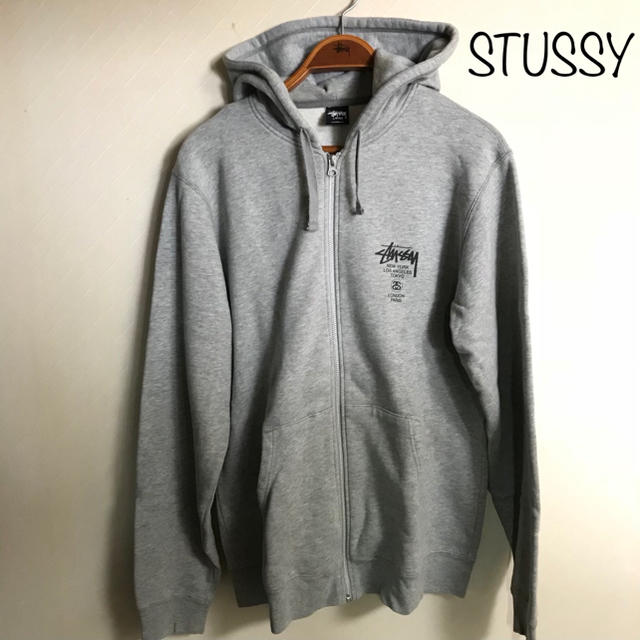 STUSSY♤スウェットジップパーカー