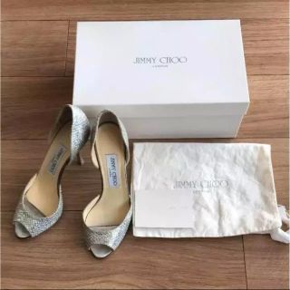 ジミーチュウ(JIMMY CHOO)の6/4迄のセール‼︎ジミーチュウ グリッターオープントゥパンプス(ハイヒール/パンプス)