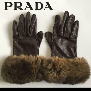 プラダ(PRADA)の★プラダ★正規品おしゃれファーグローブ手袋シャネル エルメス ヴィトン(手袋)