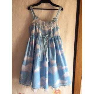 アンジェリックプリティー(Angelic Pretty)のMisty Sky 2016年のジャンパースカートサックス(ひざ丈ワンピース)