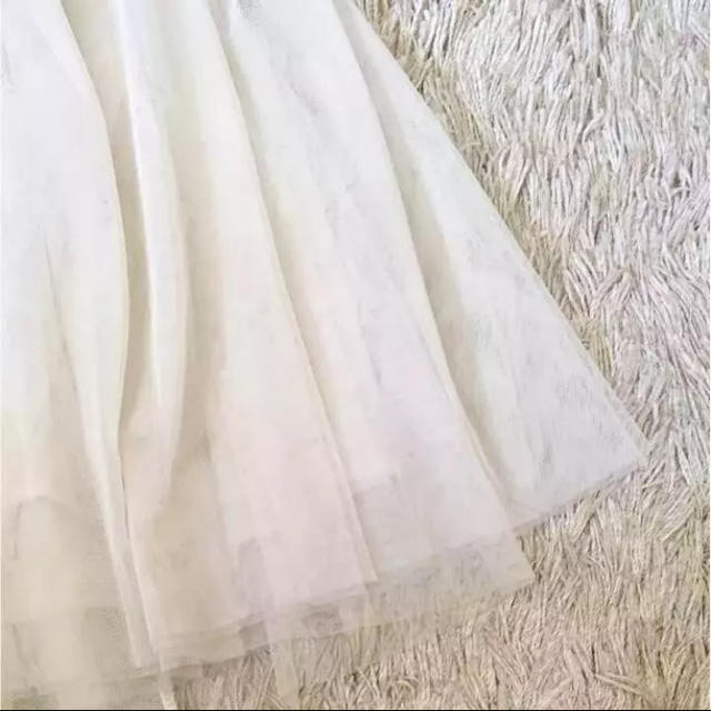 ＊チュールスカート＊オフホワイト レディースのスカート(ひざ丈スカート)の商品写真