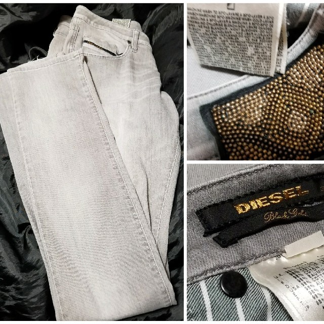 DIESEL(ディーゼル)のディーゼルブラックゴールド💗ストレッチスキニーパンツ レディースのパンツ(スキニーパンツ)の商品写真