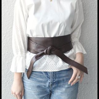 シップスフォーウィメン(SHIPS for women)のお値下げ♡美品 シップス レザー サッシュベルト(ベルト)