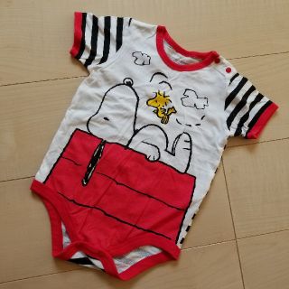 ピーナッツ(PEANUTS)の美品 スヌーピー ロンパース(ロンパース)