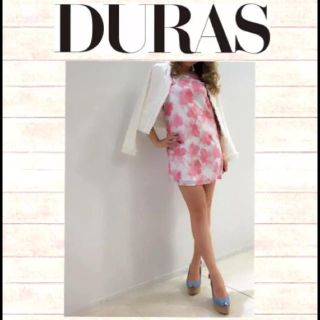 デュラス(DURAS)の【新品✨】DURAS花柄シフォンワンピース♡  rienda DaTuRa(ミニワンピース)