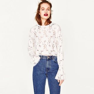 ザラ(ZARA)の最終値下★ZARA レーストップスS(カットソー(長袖/七分))