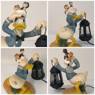 ( 美品 ) Disney ドナルドダック・チップ&デール テーブルランプ