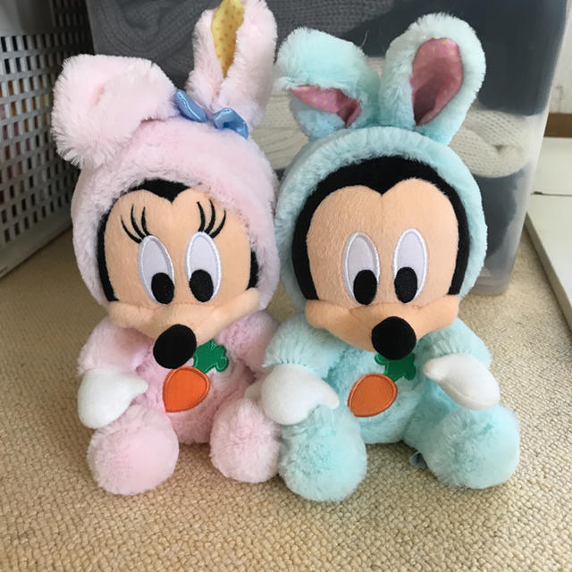 Disney(ディズニー)のミッキーとミニー うさぎver. ぬいぐるみ エンタメ/ホビーのおもちゃ/ぬいぐるみ(ぬいぐるみ)の商品写真