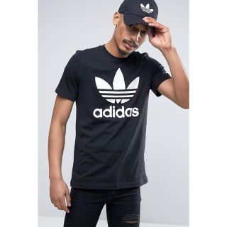 アディダス(adidas)の【Lサイズ】新品タグ付き adidas トレフォイル ロゴ Tシャツ ブラック(Tシャツ/カットソー(半袖/袖なし))