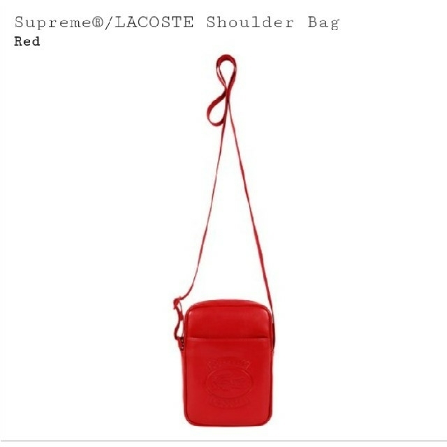 込み Supreme LACOSTE Shoulder Bag 赤 red ショルダーバッグ
