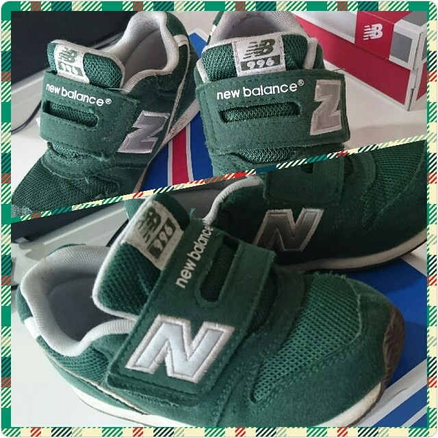 New Balance(ニューバランス)のnew balance 996☆キッズシューズ16.0㎝☆グリーン キッズ/ベビー/マタニティのキッズ靴/シューズ(15cm~)(スニーカー)の商品写真