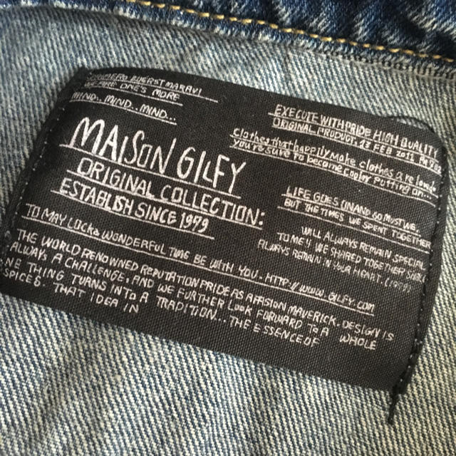 MAISON GILFY(メゾンギルフィー)のデニム ジャケット ベスト レディースのジャケット/アウター(Gジャン/デニムジャケット)の商品写真
