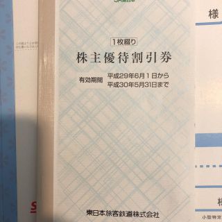 ジェイアール(JR)のJR東日本株主優待割引券(鉄道乗車券)