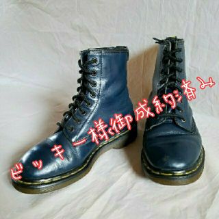 ドクターマーチン(Dr.Martens)のビッキー様御成約済み　　　ドクターマーチン 英国製 旧タグ ネイビー(ブーツ)