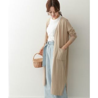 アーバンリサーチドアーズ(URBAN RESEARCH DOORS)の【きりん様専用】コットンロングカーディガン  BEIGE(カーディガン)