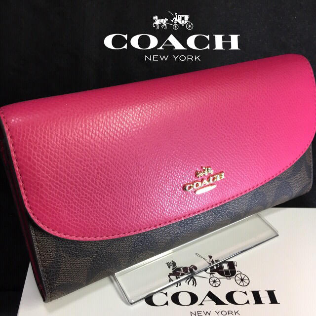 COACH(コーチ)の限定セール❣️新品コーチ長財布F54022フラップエンブローブスリムウォレット レディースのファッション小物(財布)の商品写真