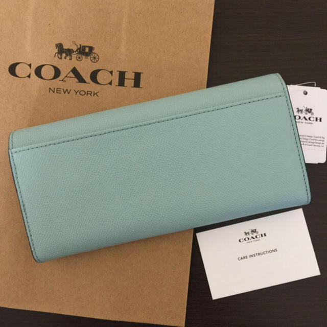 COACH(コーチ)のCOACH コーチ 長財布 ブルー アクア AQUA レディースのファッション小物(財布)の商品写真