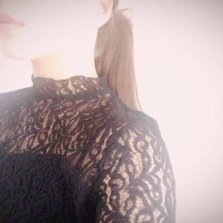 マウジー(moussy)のmoussy black lace tops(カットソー(長袖/七分))