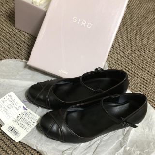 アシックス(asics)の極美品★アシックスウォーキング GIRO★2万円相当★22cm ブラック(ハイヒール/パンプス)