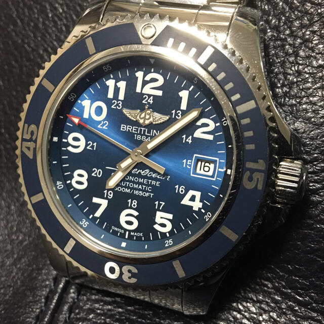 BREITLING(ブライトリング)の大幅値下げ！BREITLING スーパーオーシャンII 42 マリンブルー メンズの時計(腕時計(アナログ))の商品写真