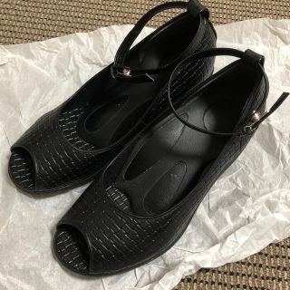 リゲッタ(Re:getA)のリゲッタ ストラップサンダル★ブラック★Sサイズ オープントゥ★極美品(サンダル)