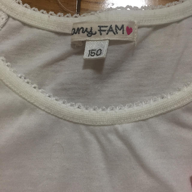 anyFAM(エニィファム)のany FAM  150   白   リボン キッズ/ベビー/マタニティのキッズ服女の子用(90cm~)(Tシャツ/カットソー)の商品写真