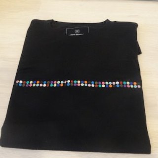 ユニフォームエクスペリメント(uniform experiment)の専用出品【新品未使用】値下げ！UEカラーチャートビーズTシャツ黒サイズ4(XL)(その他)
