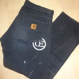 ユニフォームエクスペリメント(uniform experiment)の専用出品【美USED】UE×カーハートワークパンツ　ネイビー　サイズ３６（XL）(ワークパンツ/カーゴパンツ)