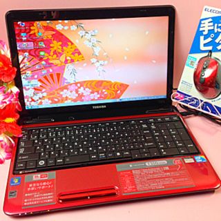 東芝 - 激爆速クリムゾンレッド ️ブルーレイ/Office/無線 ️Win10 ️可愛いの通販｜ラクマ