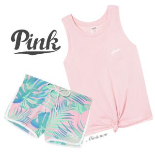 ヴィクトリアズシークレット(Victoria's Secret)のPINKタンクトップ＆ショートパンツセット(セット/コーデ)