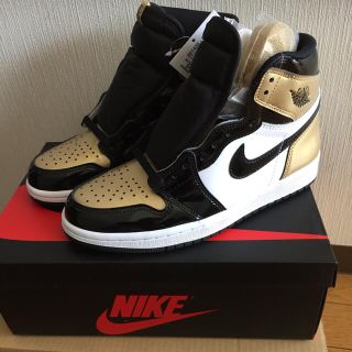 ナイキ(NIKE)のNIKE エアジョーダン1 レトロハイOG つま金 GOLD TOE 24cm(スニーカー)