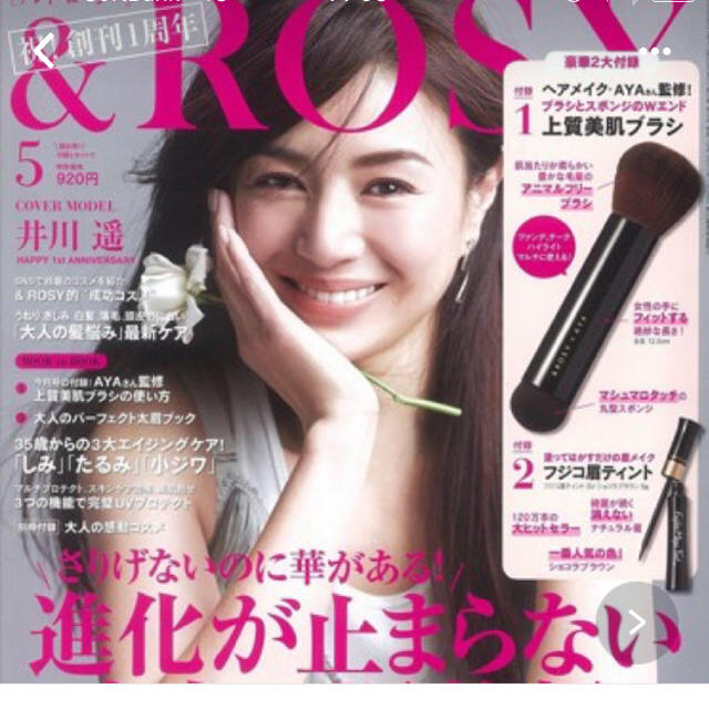 宝島社(タカラジマシャ)の＆ROSY５月号 付録 フジコ眉ティント・ファンデブラシ コスメ/美容のキット/セット(コフレ/メイクアップセット)の商品写真