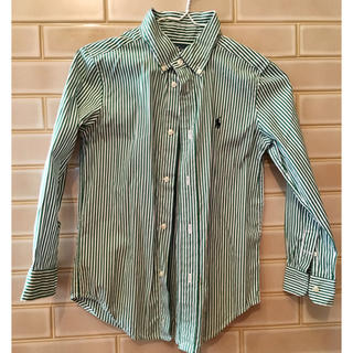 ラルフローレン(Ralph Lauren)のラルフローレンシャツ 120 130 グリーンストライプ(ブラウス)