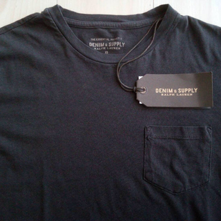 デニムアンドサプライラルフローレン(Denim & Supply Ralph Lauren)のラルフローレン デニムサプライ 黒 ポロ Tシャツ xs s 新品 胸ポケット(Tシャツ/カットソー(半袖/袖なし))