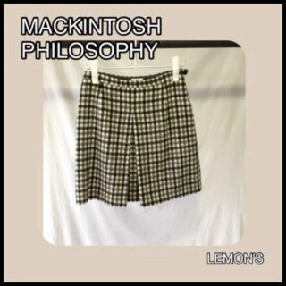 マッキントッシュフィロソフィー(MACKINTOSH PHILOSOPHY)のチェック 起毛 ひざ丈スカート(ひざ丈スカート)