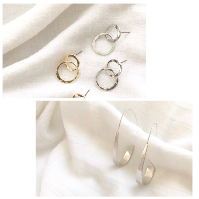 専用  import double circle pierce 021、01