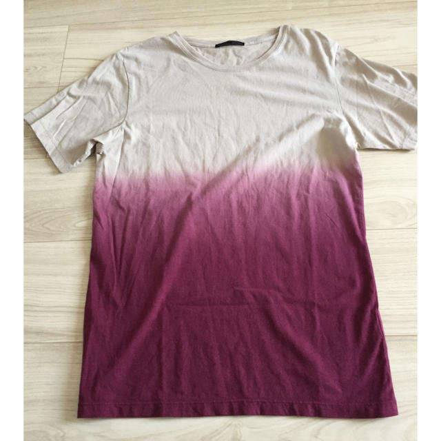 HARE(ハレ)の未使用 HARE バイカラーTシャツ グレー×ワインレッド メンズのトップス(Tシャツ/カットソー(半袖/袖なし))の商品写真