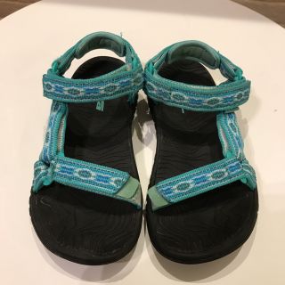 テバ(Teva)の【お値引き中】Teva ハリケーンキッズ サンダル 17cm グリーン(サンダル)