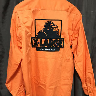 エクストララージ(XLARGE)のX-LARGE オレンジ 美品 シャツ オープンカラーシャツ(シャツ)